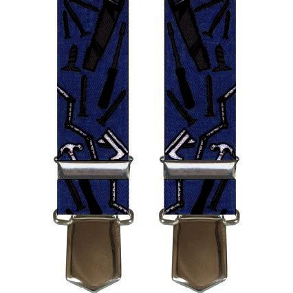Wide Suspenders Craftsman med X-rygg – Mörkblå