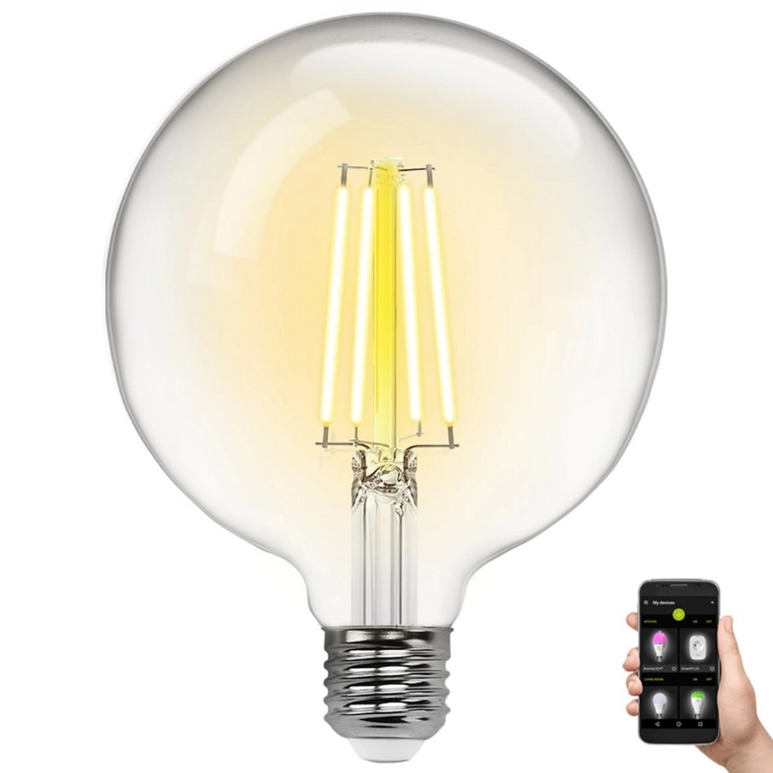 LED Ljusreglerad glödlampa FILAMENT MESH Smart G125 E27/6W/230V 2700-6500K – Aigostar