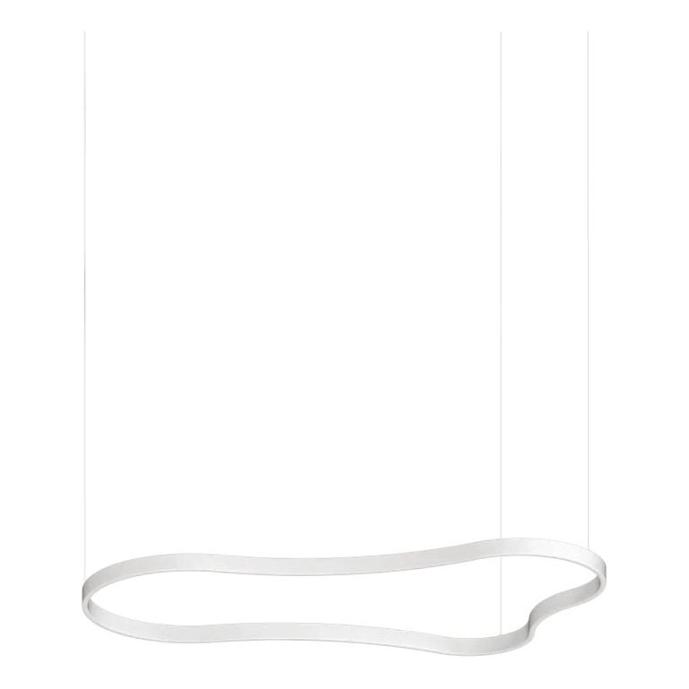 Ideal Lux – LED ljuskrona med textilsladd WAVES LED/54W/230V CRI 90 vit