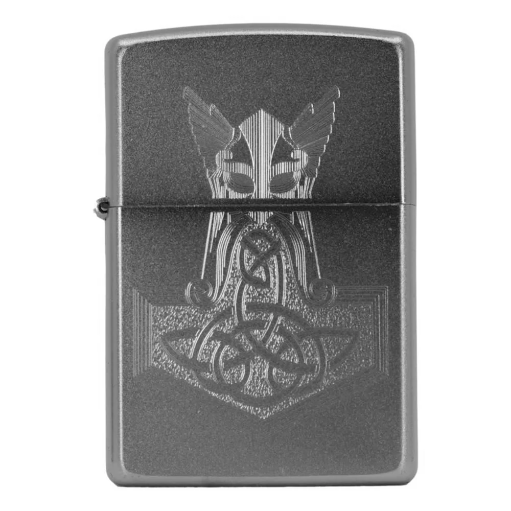 Hammer of Thor Zippo tändare – satin med lasergravering