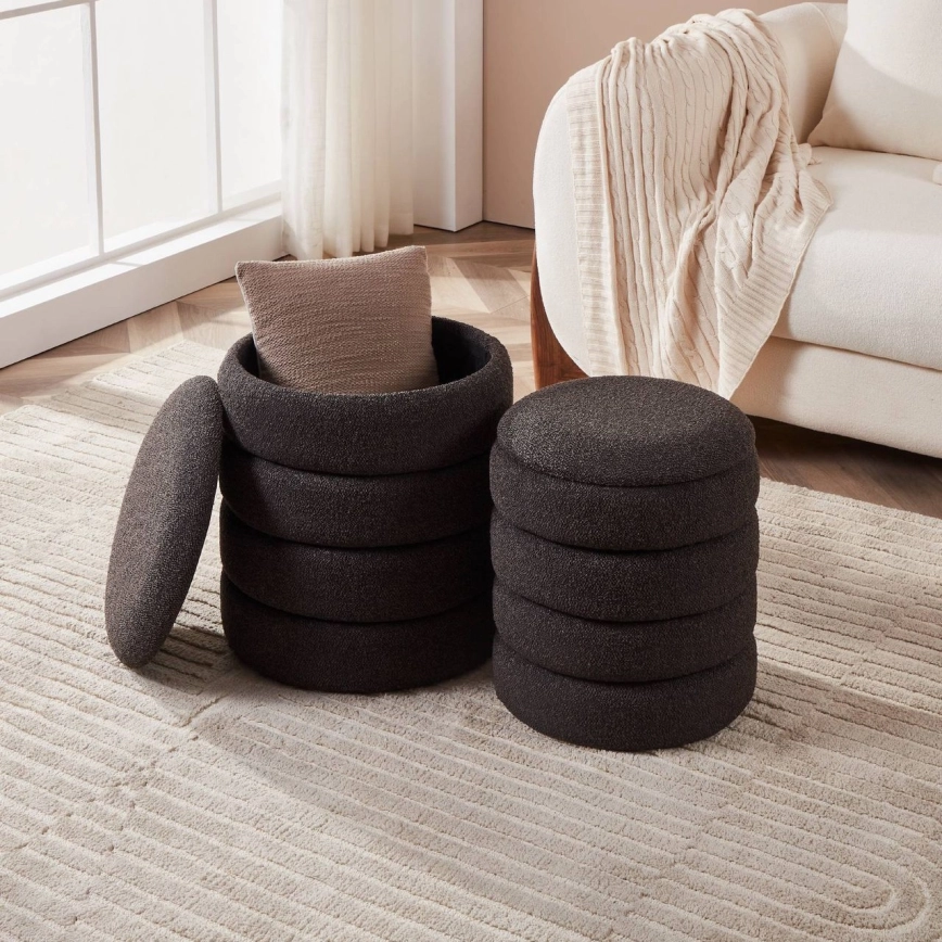 Eglo – KIT 2x Taburett diameter 33,5/40 cm svart