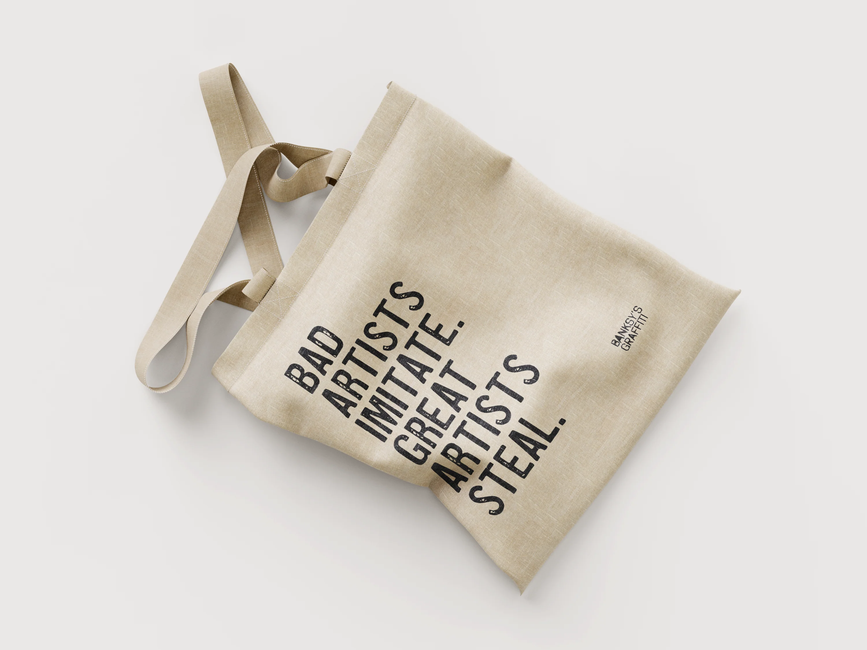 Banksy’s Graffiti Mini Tote Bag – Bad Artists Imitate