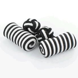 Manschettnoder Black svart & vit