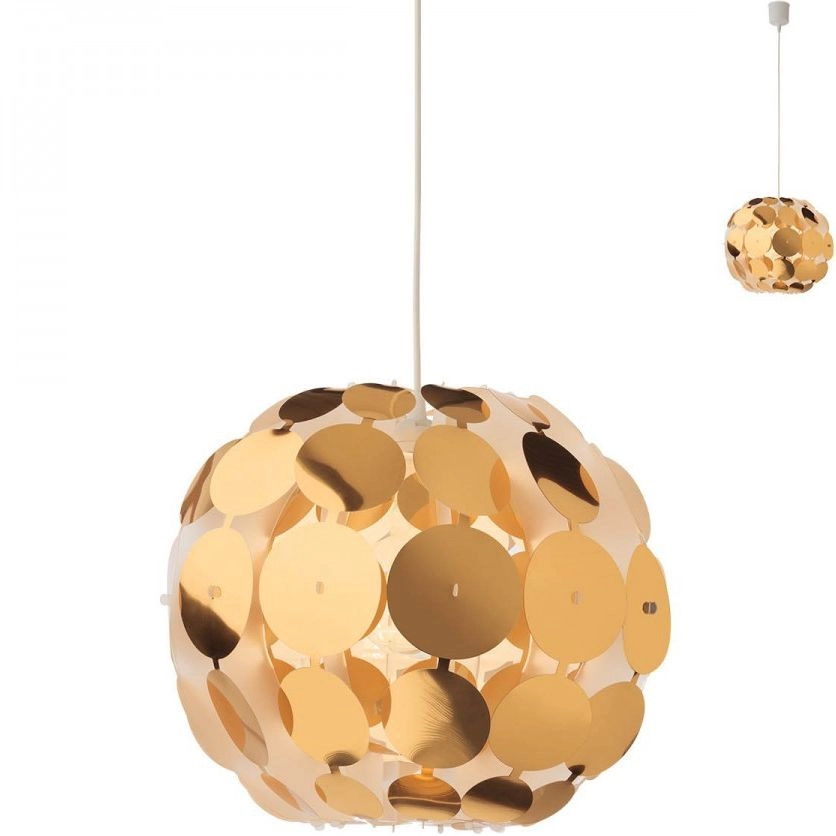 Redo 01-1508 – Ljuskrona med textilsladd ODEON 1xE27/42W/230V diameter 36 cm guld