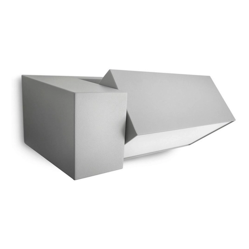 Philips – Utomhus vägglampa  BORDER 1xE27/23W/230V IP44 grå