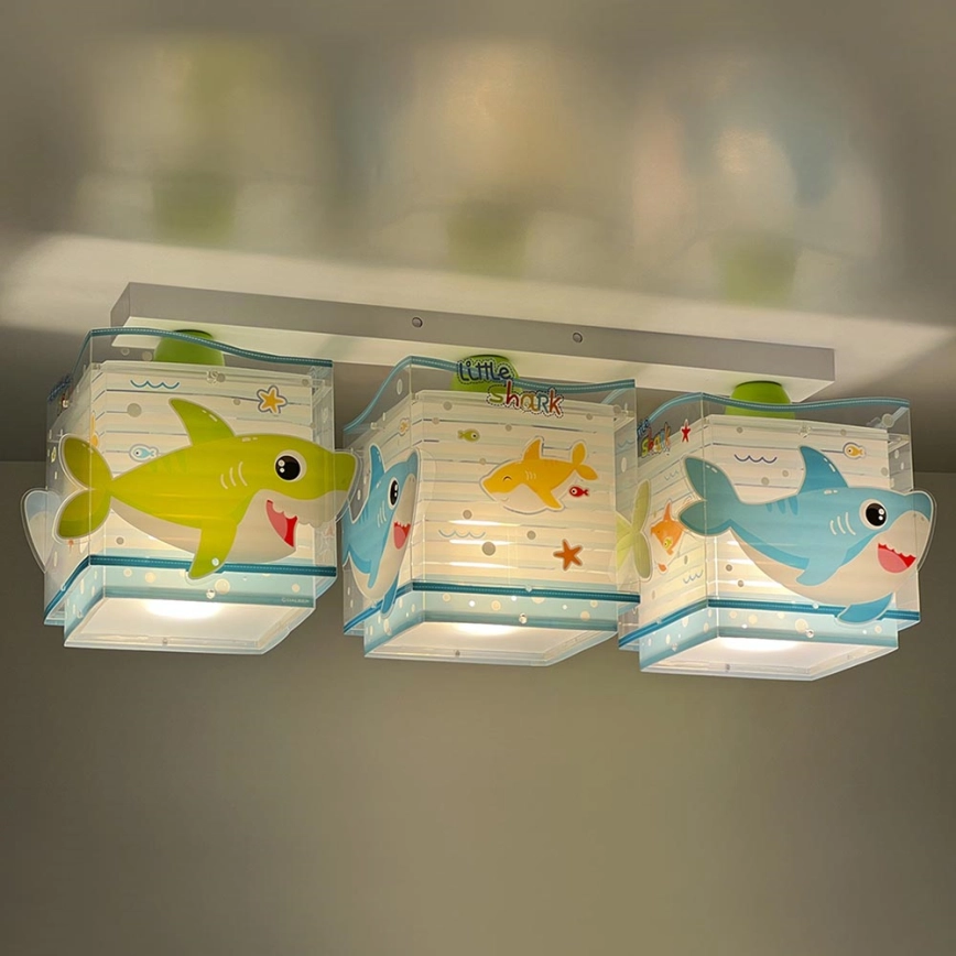 Dalber 63473 – Takbelysning för barn BABY SHARK 3xE27/60W/230V