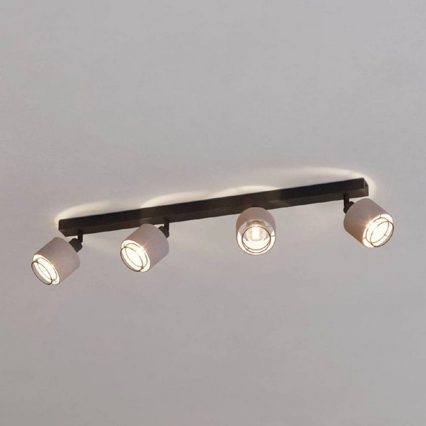 Eglo – Spotlight 4xE14/40W/230V svart/beige