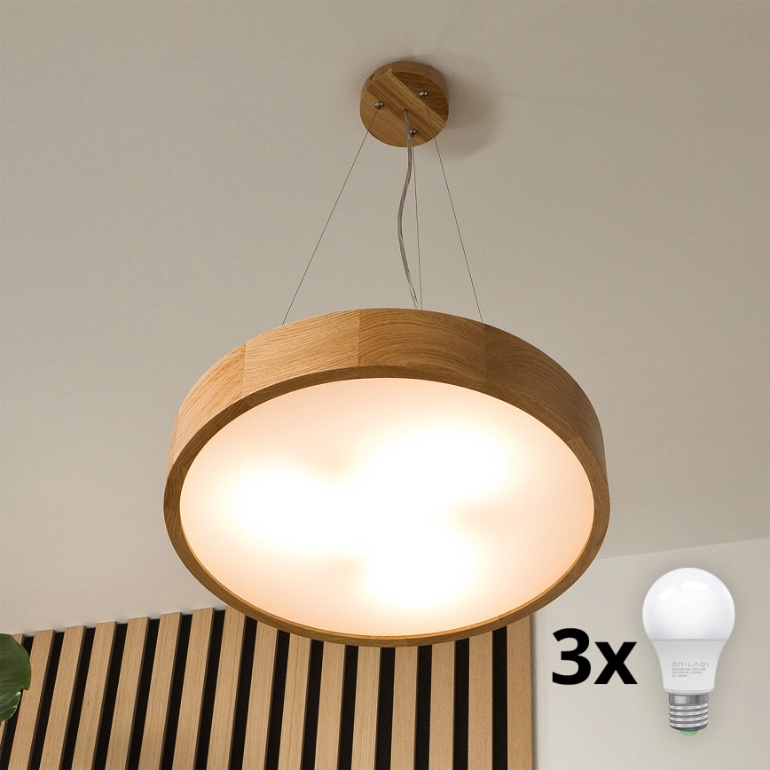 Brilagi – LED-lampa på kabel CARVALHO 3xE27/60W/230V ek Ø 47,5 cm