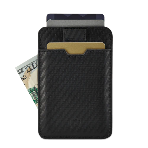Vaultskin Chelsea Card Holder – Black Carbon Minimalist Purse
