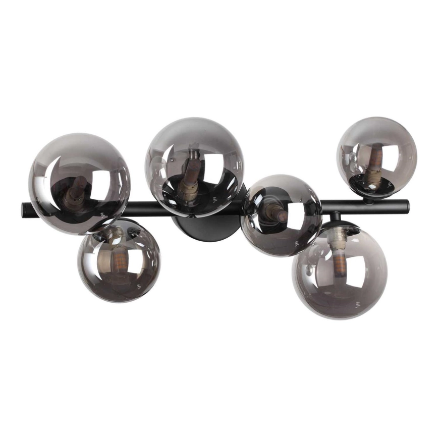 Ideal Lux – LED plafondlampa PERLAGE 6xG9/3W/230V 49 cm svart/rökfärgad