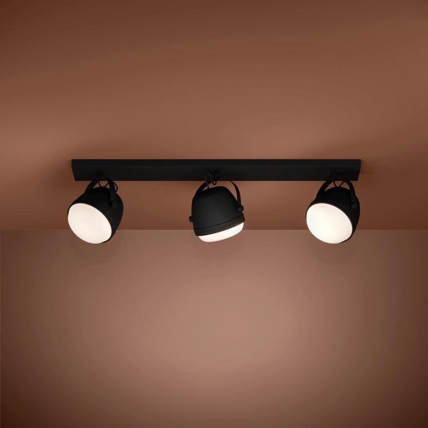 Eglo – Spotlight 3xE27/28W/230V svart