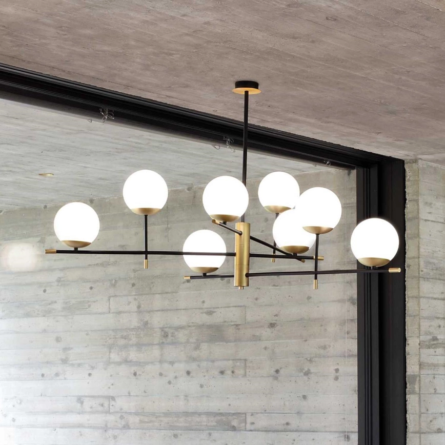 Ideal Lux – Pendelkrona GOURMET 9xE14/28W/230V diameter 131,5 cm guld