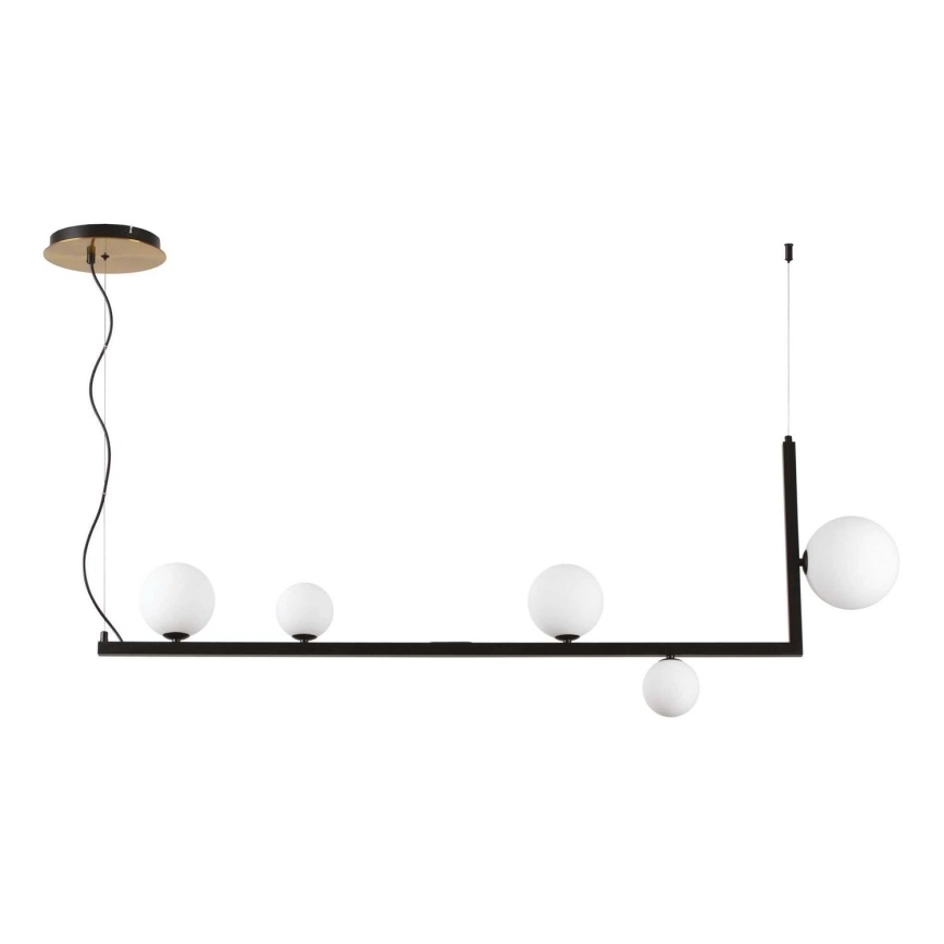Ideal Lux – LED ljuskrona med textilsladd BIRDS 5xG9/3W/230V svart/guld