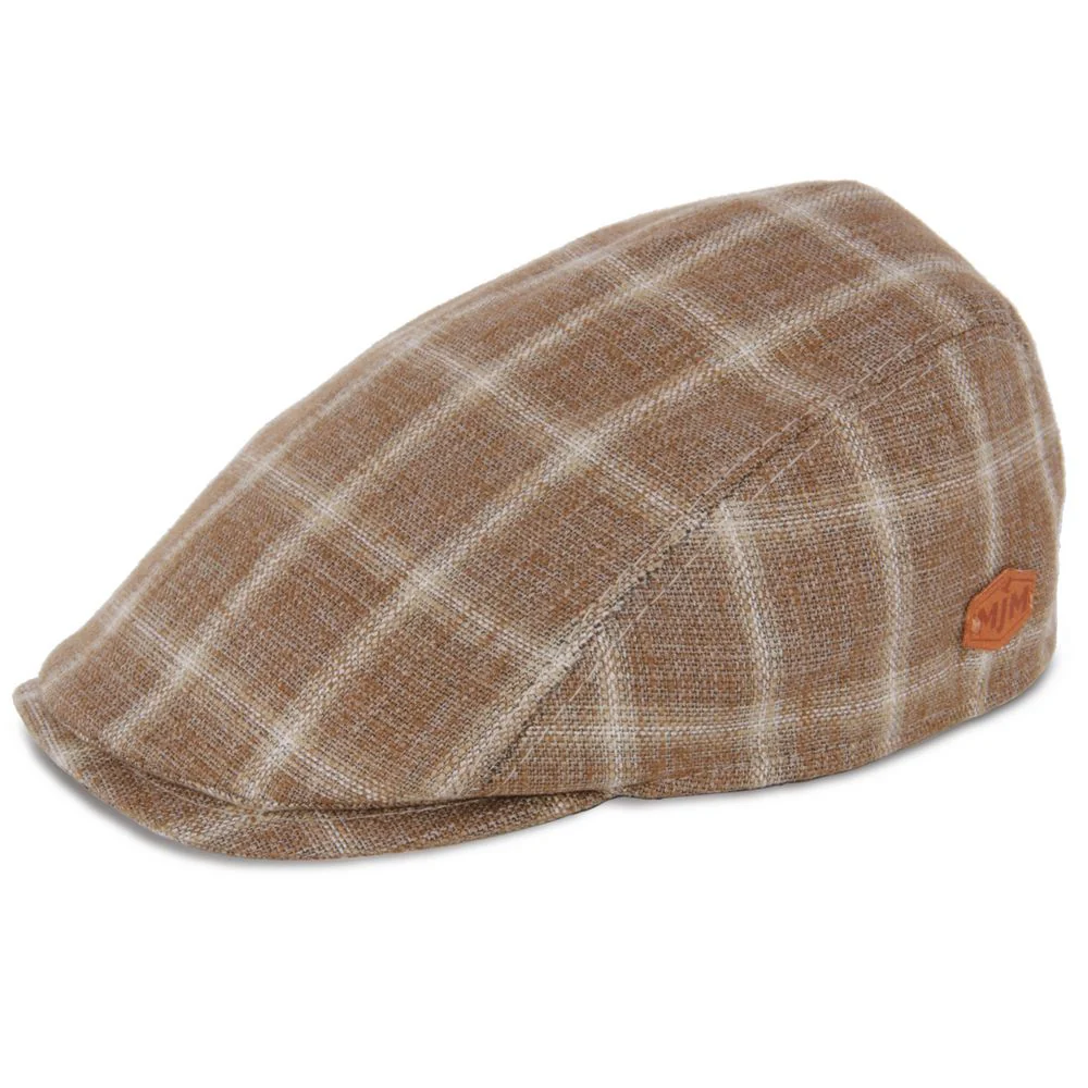 MJM Bang Flat Cap – Brown Ternet Sixpence in Cotton Mix