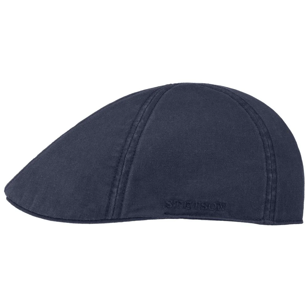 Stetson Texas Flat Cap Bomull – Marinblå Duck Cap