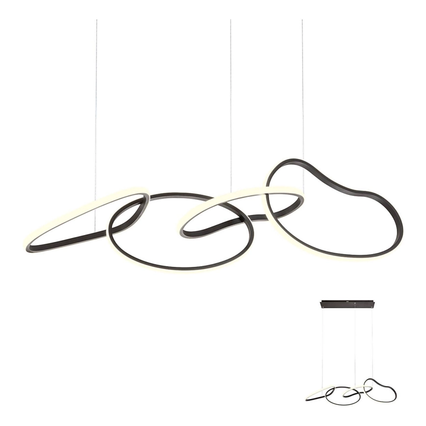Redo 01-2596 – Dimbar LED-pendel på vajer BIAS LED/87,4W/230V 3000K CRI 90 svart