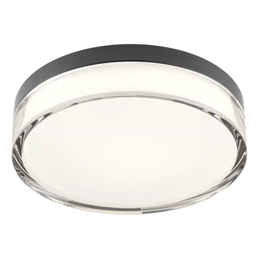 Redo 01-3735 – LED badrumstaklampa FRISBI LED/12W/230V Ø 23 cm CRI 90 3000/4000K IP44 svart