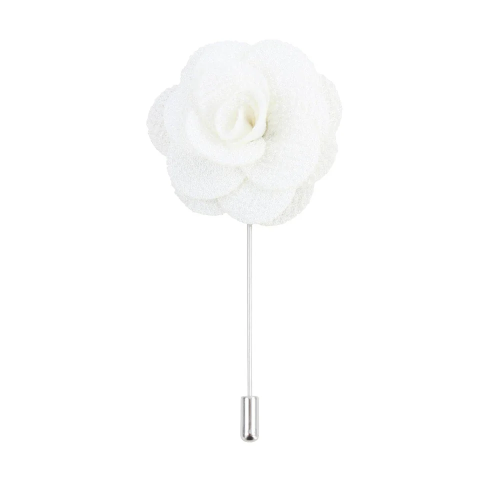 David Aster – Ivory Flower Lapel Pin