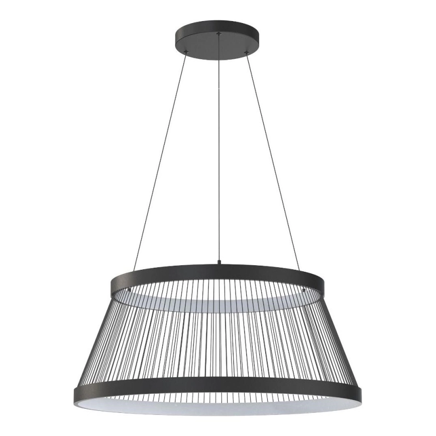 Zuma Line – LED ljusreglerad ljuskrona på textilsladd LED/53W/230V 2700-6000K svart + fjärrkontroll