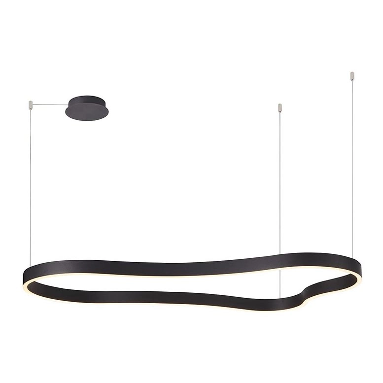 Azzardo AZ5093 – LED ljusreglerad ljuskrona på textilsladd MIRABELLA LED/60W/230V svart