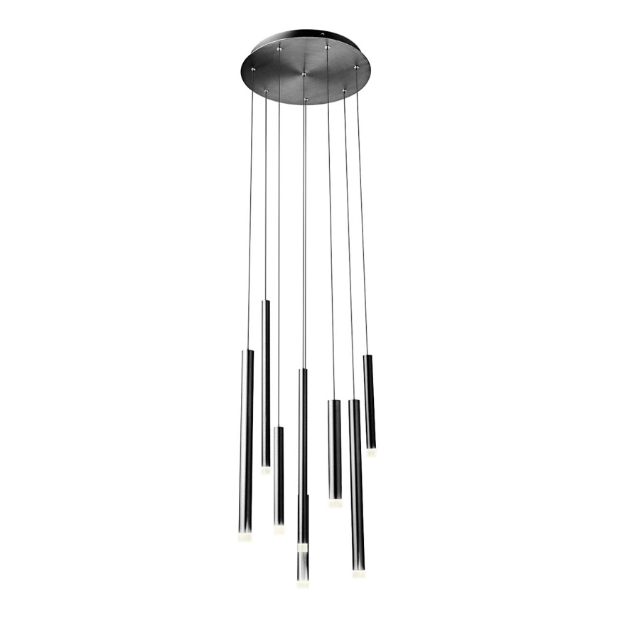 Redo 01-2052 – LED ljuskrona med textilsladd MADISON 8xLED/4W/230V svart