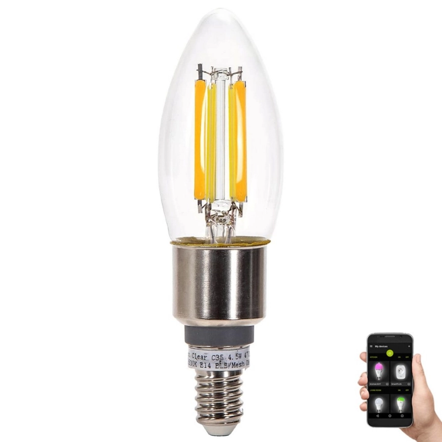 LED Ljusreglerad glödlampa FILAMENT MESH Smart C35 E14/4,5W/230V 2700-6500K – Aigostar