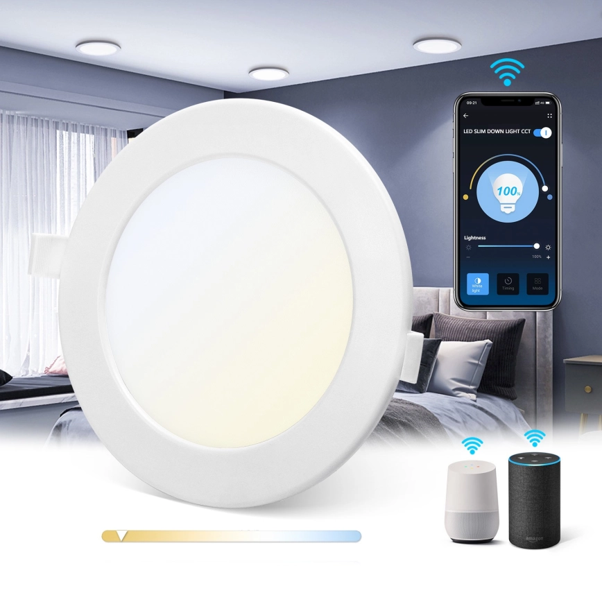 Aigostar – LED Dimbar infälld belysning MESH LED/18W/230V 2700-6500K diameter 23 cm