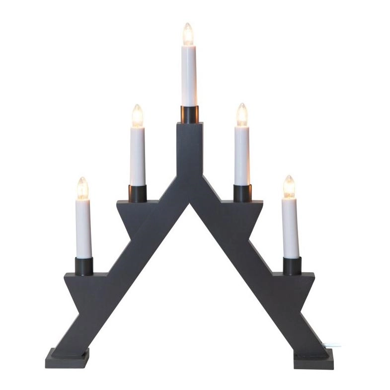 Eglo – Adventsljusstake  ZACK 5xE10/3W/230V antracit