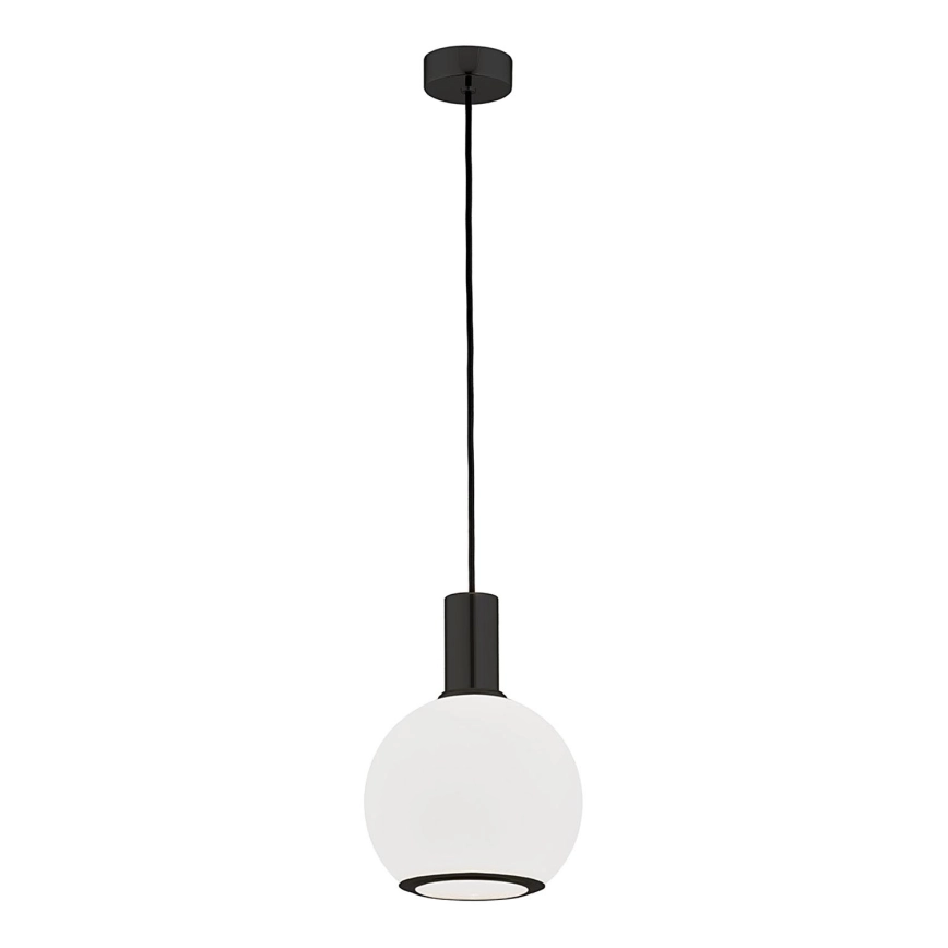 Argon 8564 – Ljuskrona med textilsladd SAGUNTO PLUS 1xE27/15W/230V diameter 20 cm svart