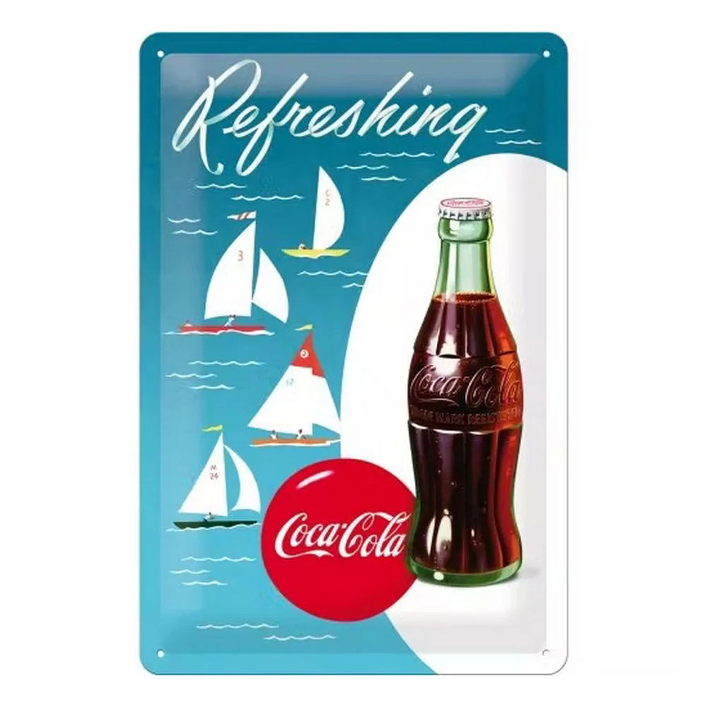 Retroworld Metallskylt Coca-Cola Segelbåtar – 20 x 30 cm