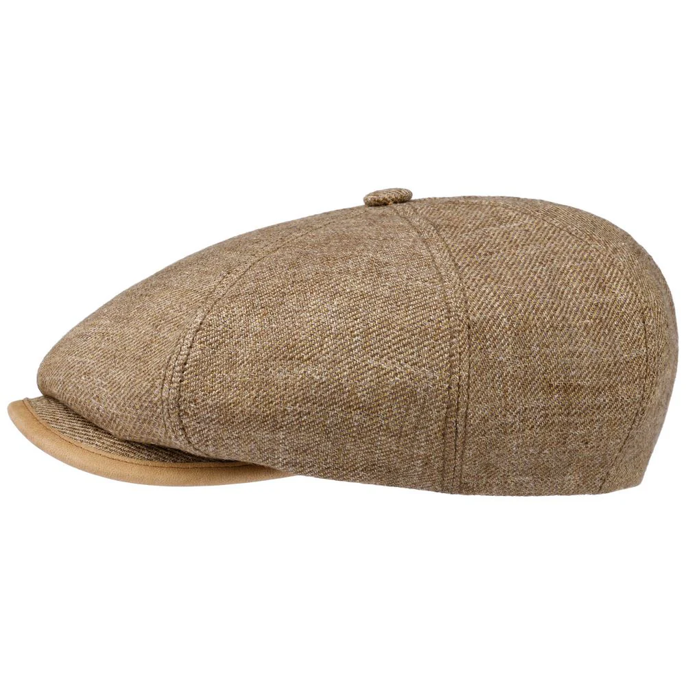 Stetson 8-panel Peaky Blinders Style Cap Brown Linne
