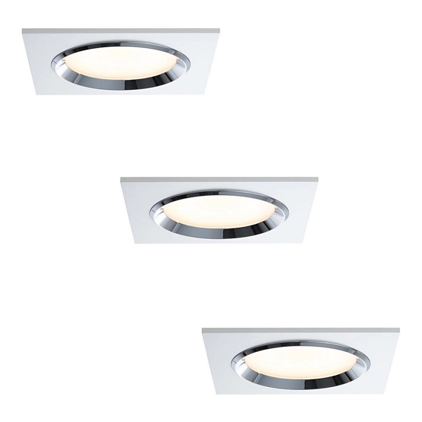 Paulmann 92695 – SET 3x LED Dimbar infälld belysning DICE 3xLED/8W/230V