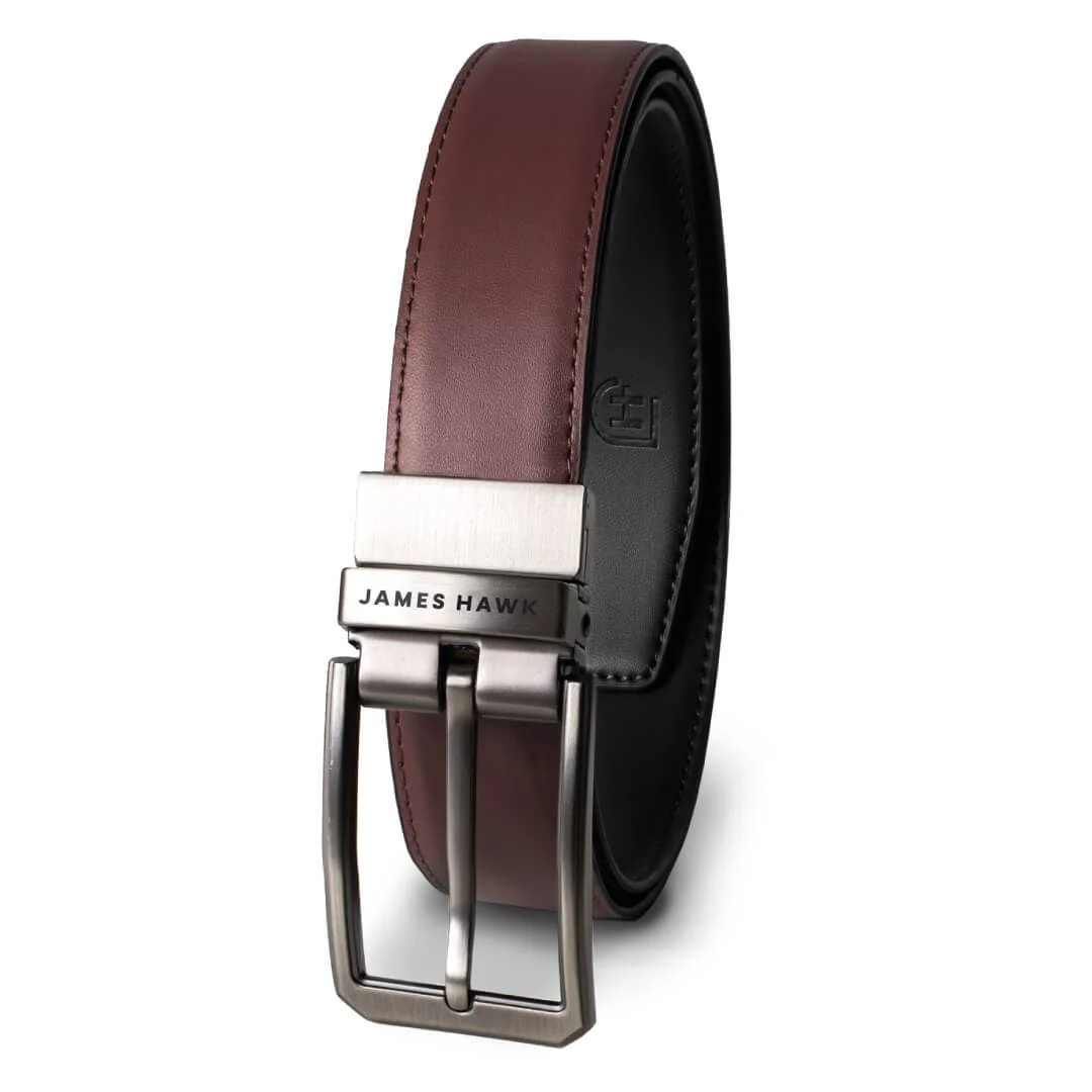 James Hawk Business Belt – Reversible Black/Brown