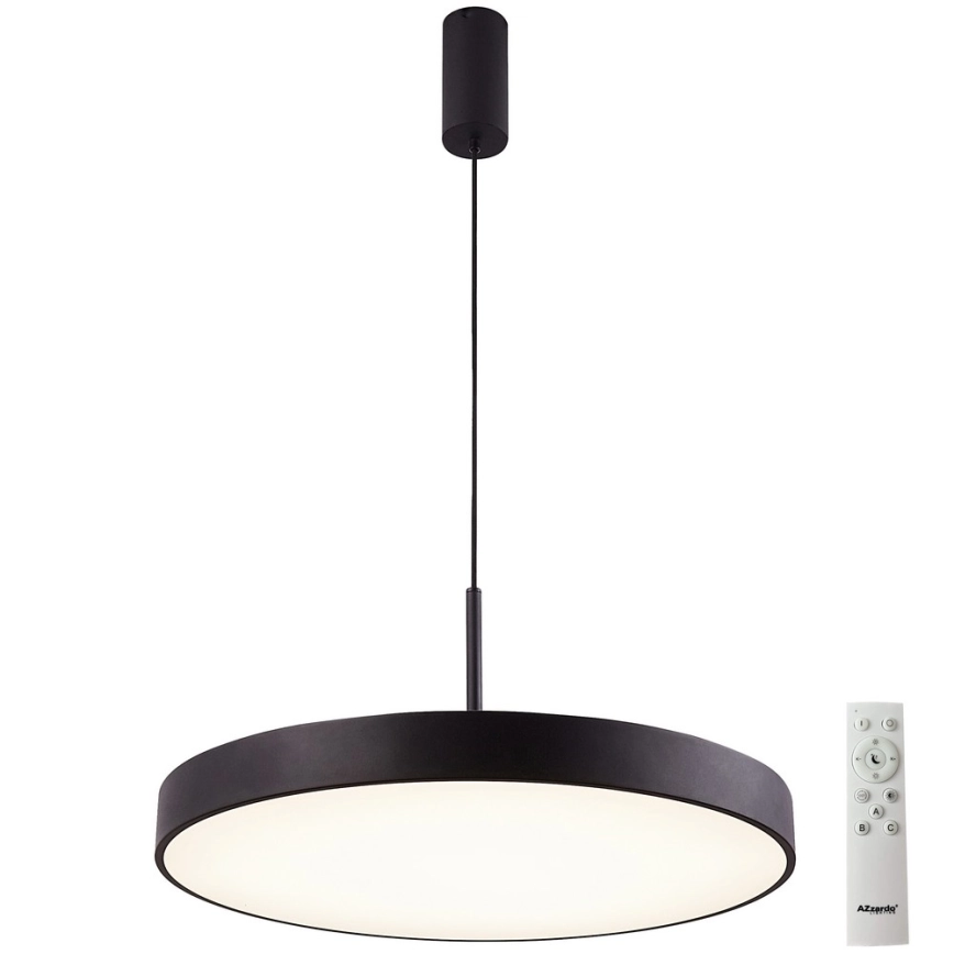 Azzardo AZ5091 – LED ljusreglerad ljuskrona på textilsladd MARCELLO LED/60W/230V svart + fjärrkontroll