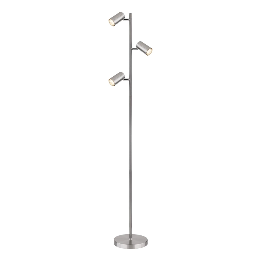 Globo – Golvlampa 3xGU10/5W/230V matt krom