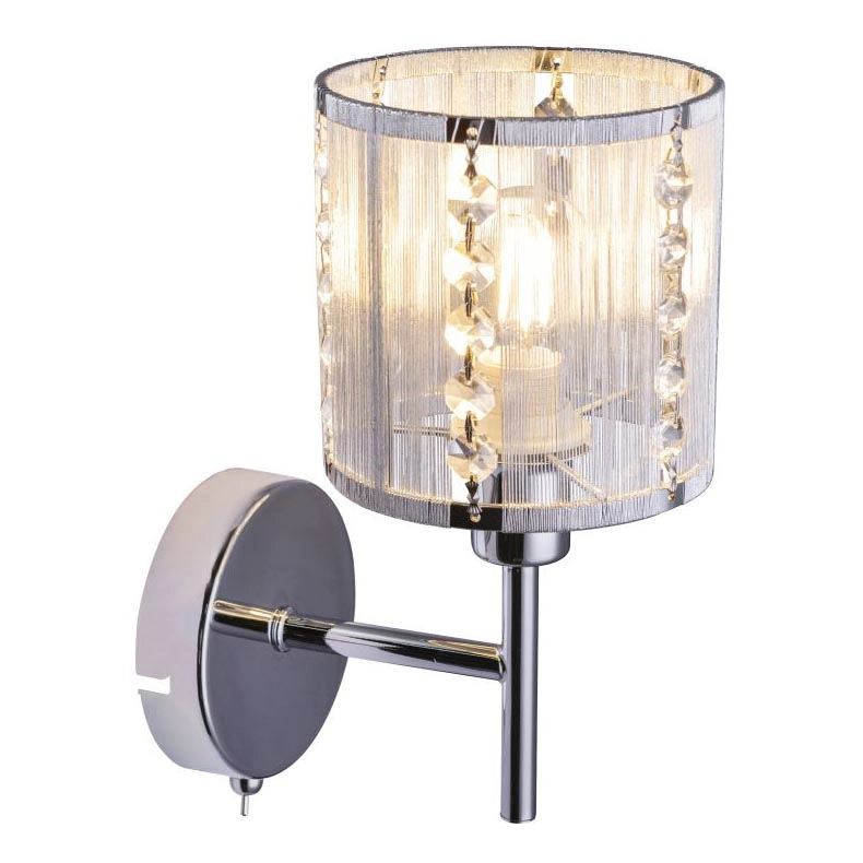 Globo – Vägglampa 1xE14/40W/230V matt krom