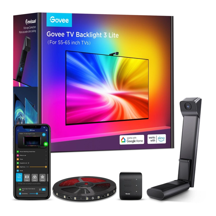 Govee – TV Backlight 3 Lite TV 55-65″ SMART LED-bakgrundsbelysning RGBICW Wi-Fi IP67 + fjärrkontroll