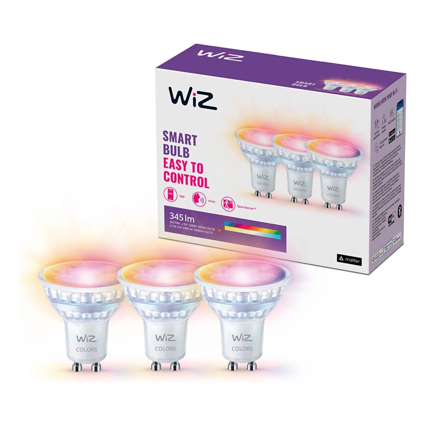 KIT 3x LED RGBW dimbar lampa PAR16 GU10/4,7W/230V 2200-6500K Wi-Fi – WiZ