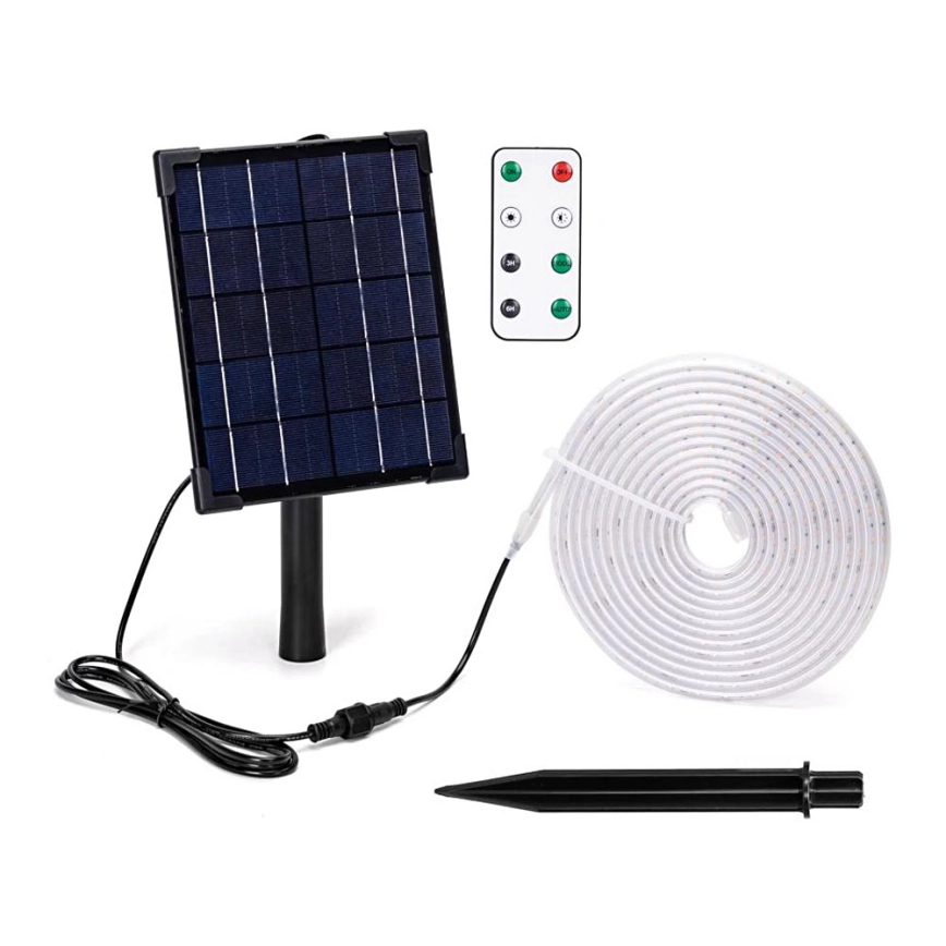 Aigostar – LED Dimbar solcellsstrip LED/5W/3,2V 5 m 6500K IP65 4000 mAh + fjärrkontroll