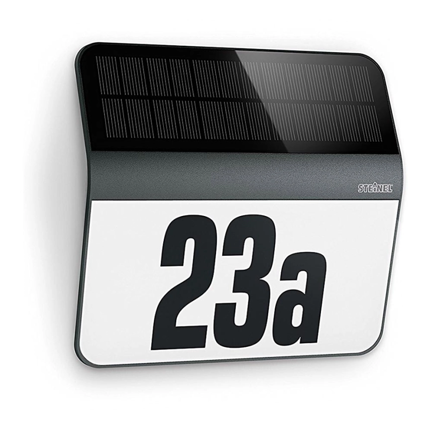STEINEL 035730 – LED Solärt husnummer XSolar LH-N LED/0,03W IP44 2500 mAh