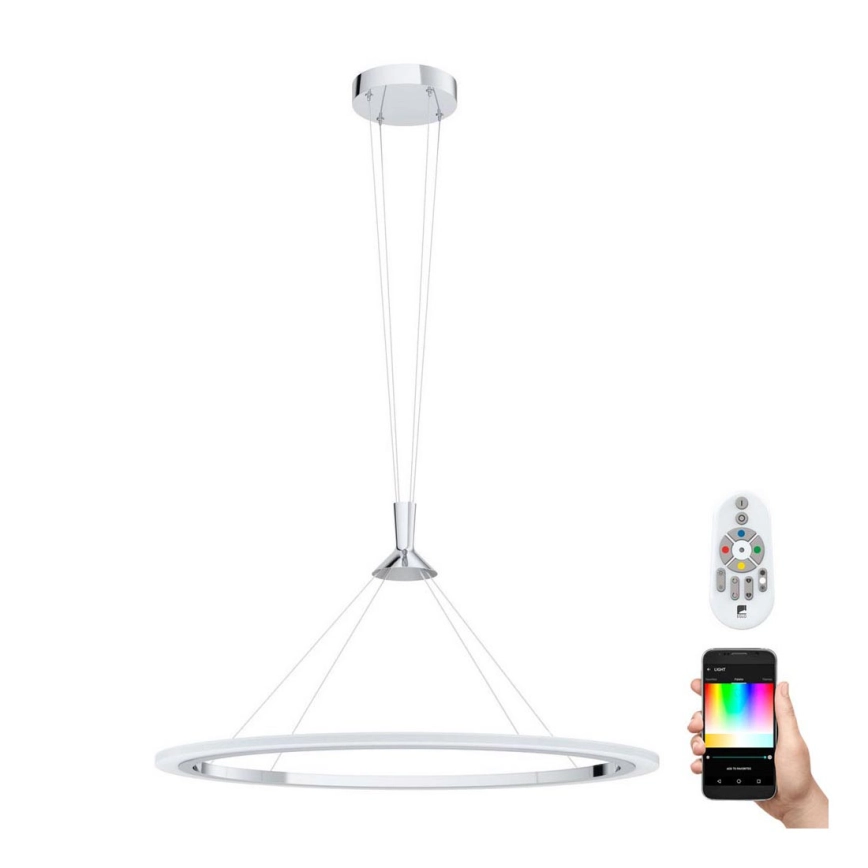 Eglo 98427 – LED RGB dimbar takpendel med kabel HORNITOS-C LED/37W/230V + fjärrkontroll