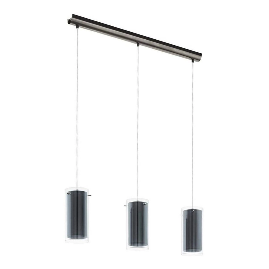 Eglo 99286 – PINTO pendellampa med textilskärm 3xE27/16W/230V