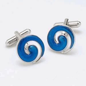 Manschettknappar Blue Swirl