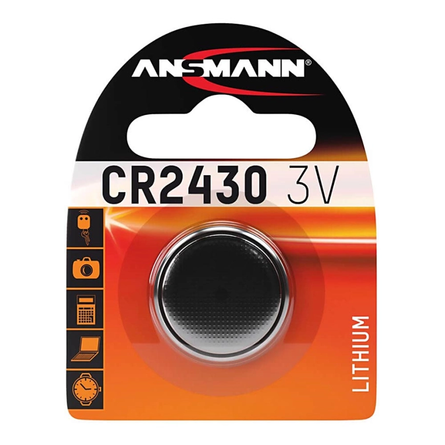 Ansmann 04676 – CR 2430 – Lithium Knappcellbatterier 3V