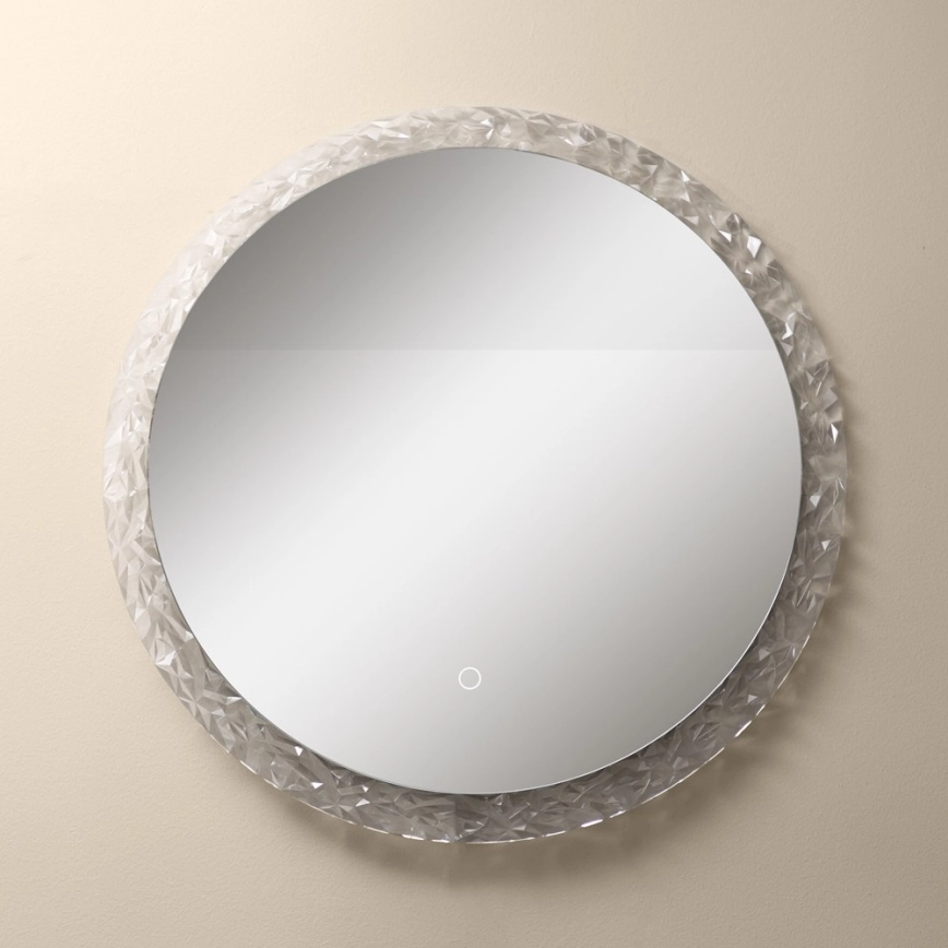 Zuma Line – LED Badrum vägg spegel med bakbelysning LED/24W/230V 3000/4000/6000K diameter 60 cm IP44 skinande krom