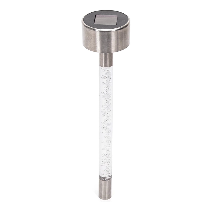 Aigostar – LED solcellslampa LED/0,006W/1,2V 36,7cm matt krom 6500K IP44