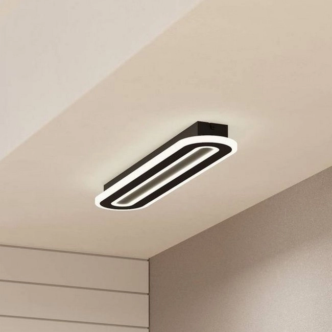 Eglo – LED Dimbar taklampa LED/20W/230V 2700-6500K svart + fjärrkontroll