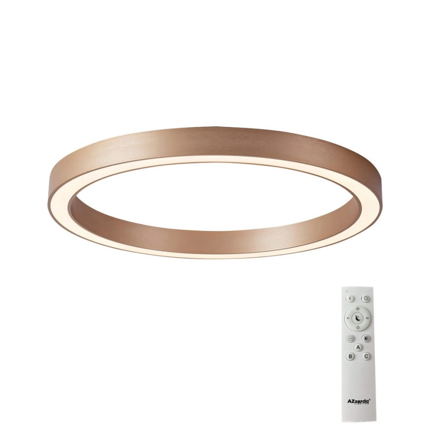 Azzardo AZ5033 – LED dimbar taklampa MARCO LED/50W/230V guld + fjärrkontroll