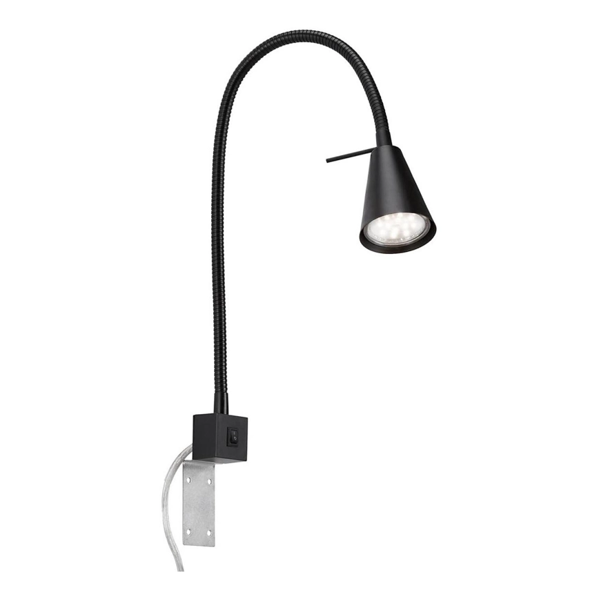 Briloner 2080-015 – LED flexibel vägglampa COMFORT LIGHT 1xGU10/5W/230V svart