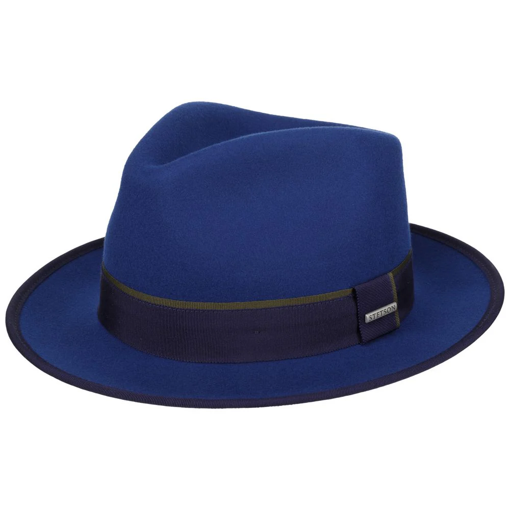 Stetson Woolfelt Fedora Hat – Royal Blue